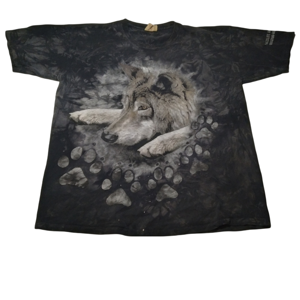 Vintage Mountain Husky Dog with paw prints Sz XL